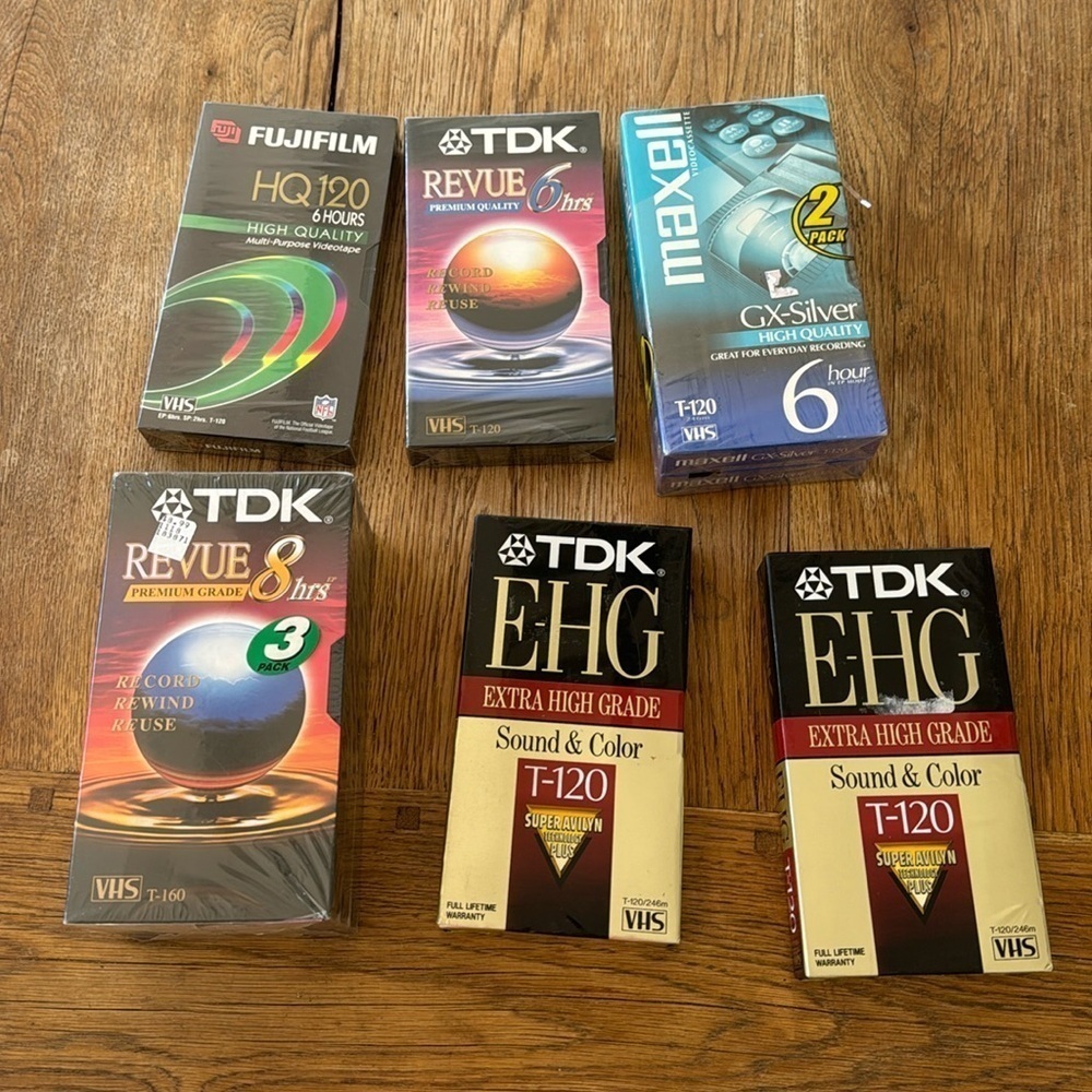 VHS NEW - TDK, FUJI, MAXELL